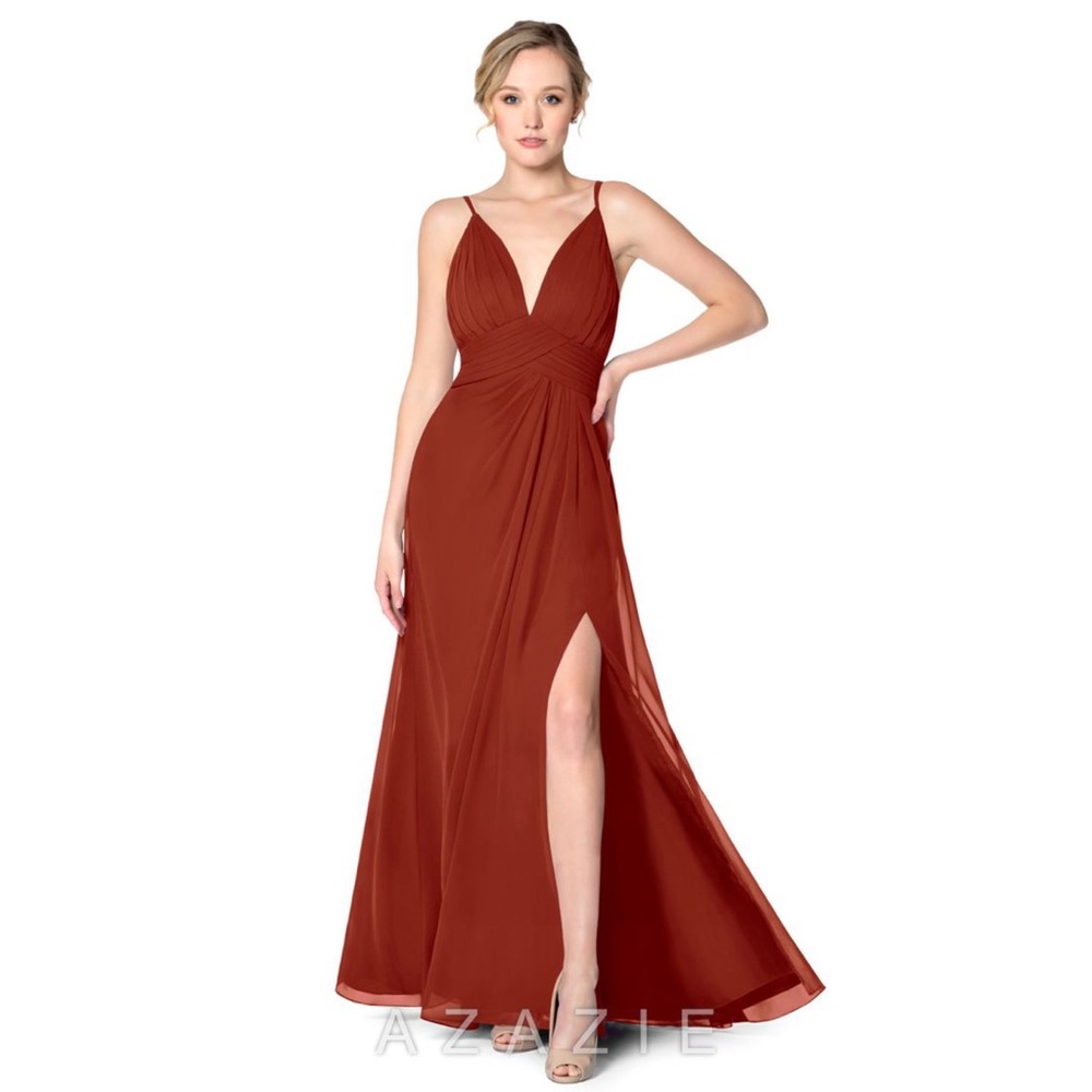 Azazie Maren Allure Rust Bridesmaid Dress
